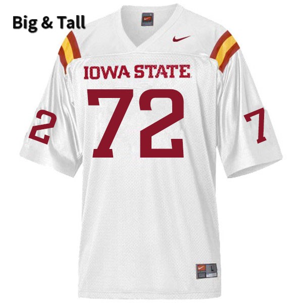 Iowa State Cyclones Men's #72 Jake Remsburg Nike NCAA Authentic White Big & Tall College Stitched Football Jersey AP42N84FE